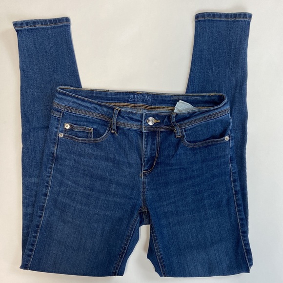 ZARA Z1975 Low Rise Skinny Ankle Zip Denim Jeans